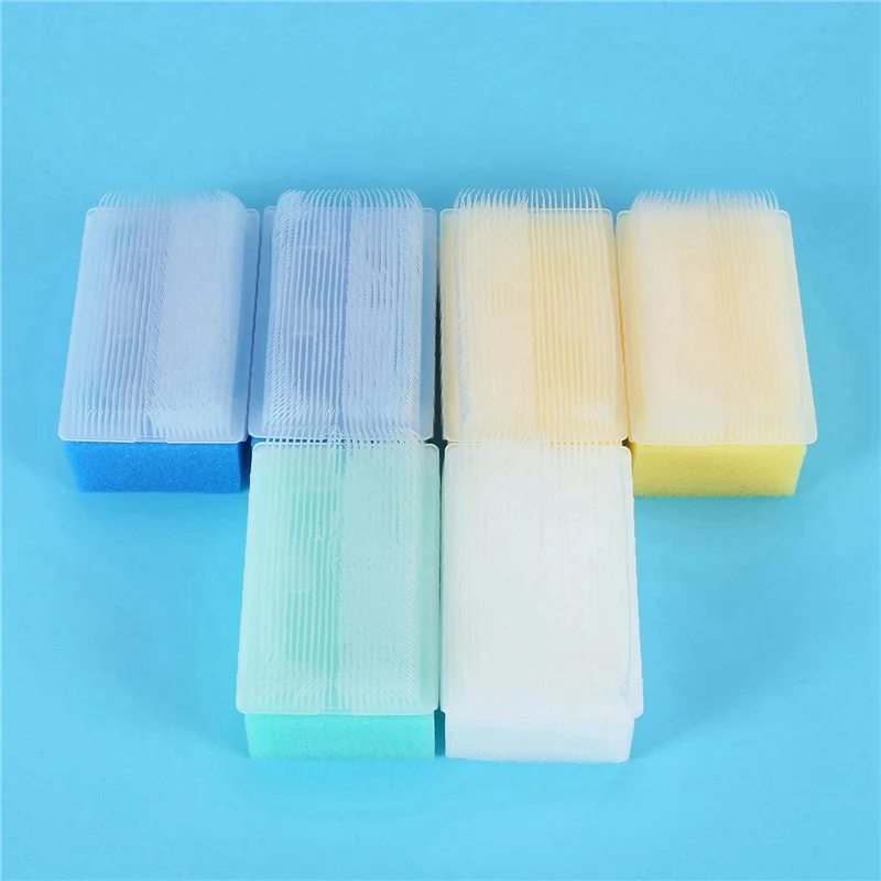 إسفنجة استحمام للأطفال من ABUM (18 قطعة) غسالة إسفنجية ناعمة مع فرشاة بغطاء مهد للجسم والشعر وفروة الرأس فرشاة حسية لطيفة للأطفال #2