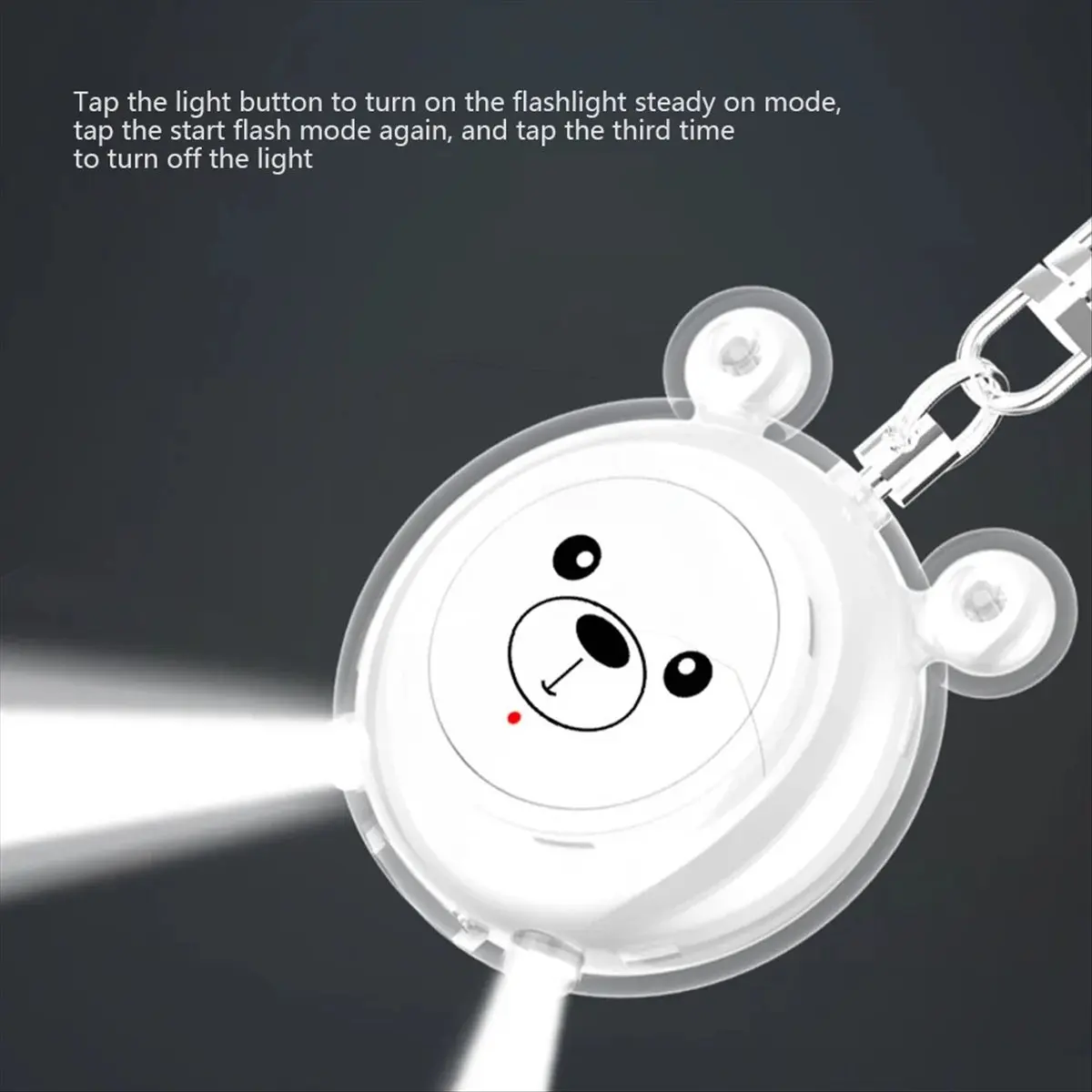 《Factory Direct》Female Self Alarm Type-C Rechargeable Wolf-Proof Safety Siren Alarm Portable Keychain for Elderly Children White
