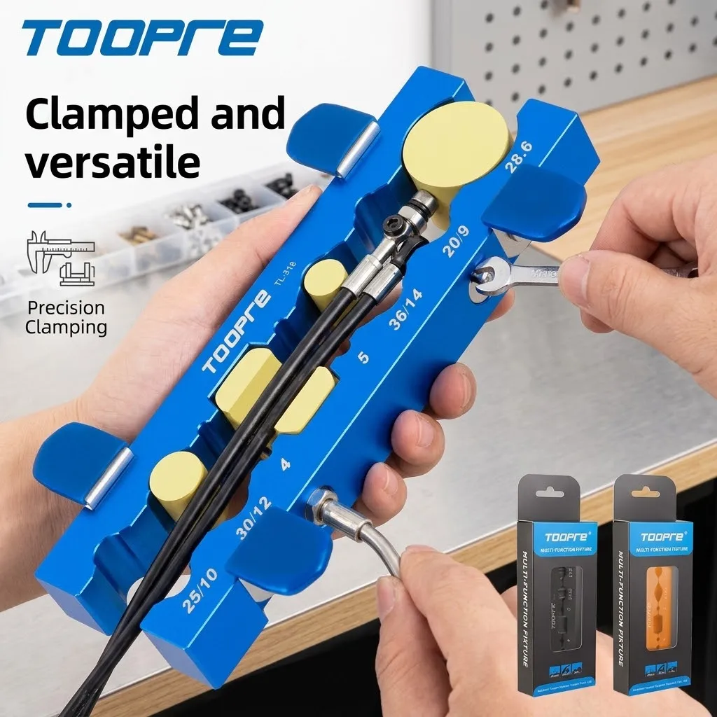 TOOPRE Bike Universal Table Vise Inserts Clamp Tool Jaw Vice Worktable Bench Multifunctio Fixtures Bike Size Hub MTB Fork Pedals
