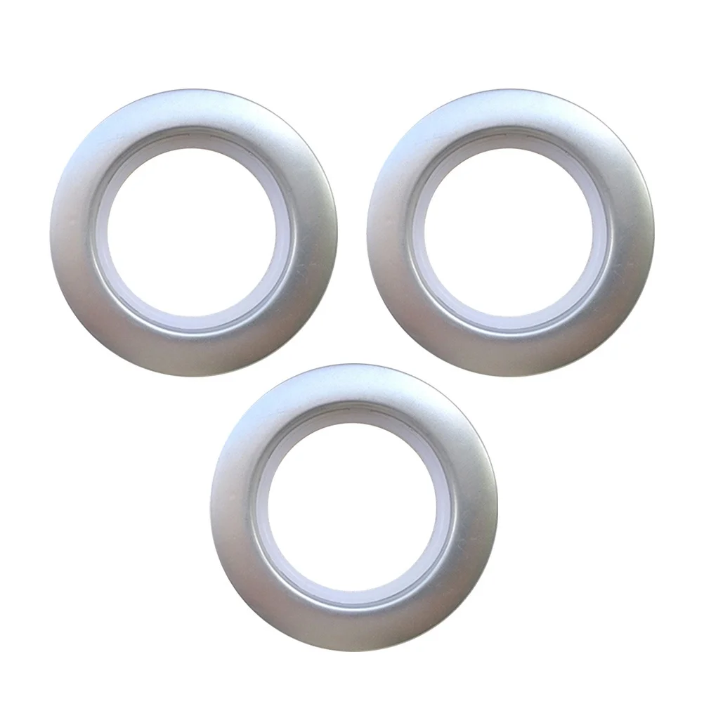 

20Pcs Curtain Ring Solid Rim Snap Fix Eyelet Ring Silver Low Noise Curtain Buckle Convenient Solution for Drapery Rod
