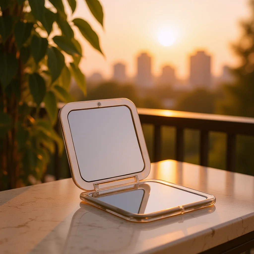 

Portable 10X Magnifier Compact Mirror Flip Open Design Ideal for Eyebrows Mascara Makeup Travel Purse Small Mirror for Daily Use