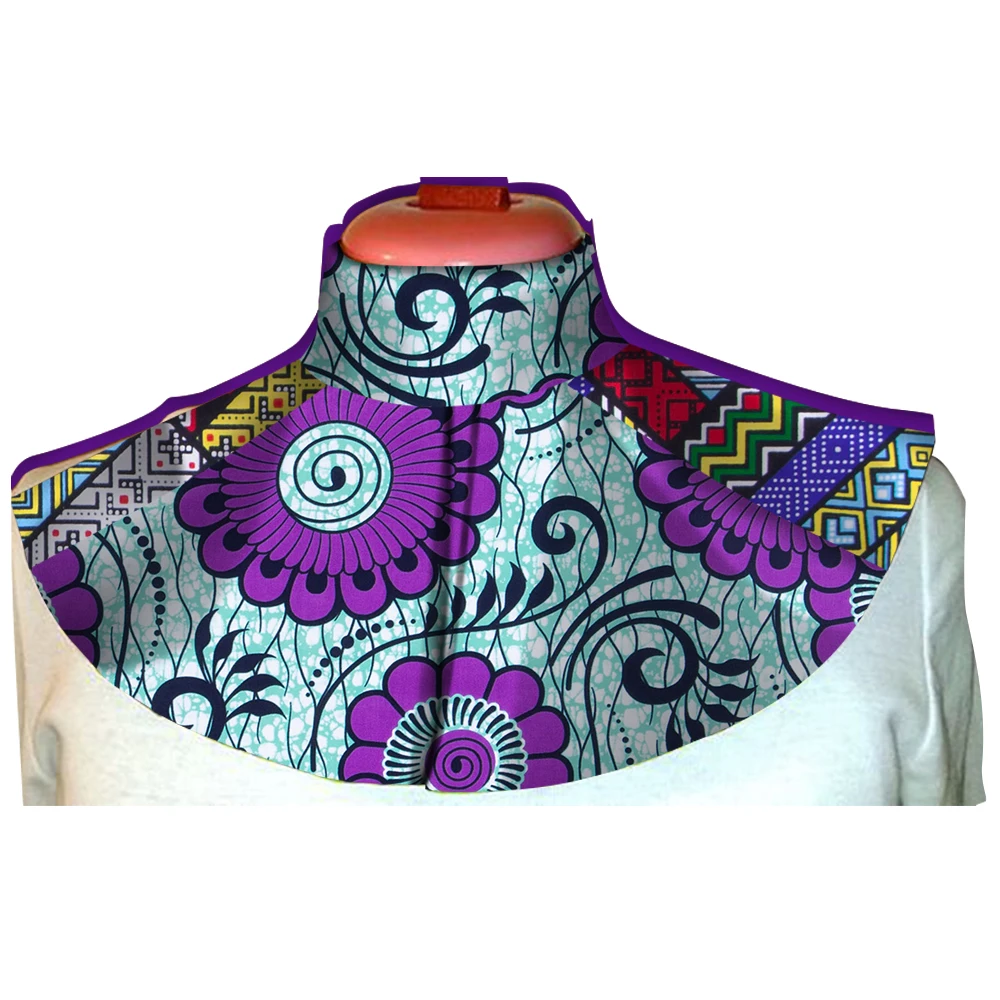 Afripride African Ankara Chokers Necklaces African Print Fabric False Collar Colorful Detachable Collar Handmade Jewelry WYB249