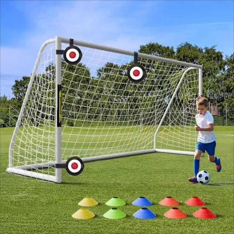 Los tiroteos objetivos fútbol dirigen a los objetivos entrenamiento fútbol disco Equipo