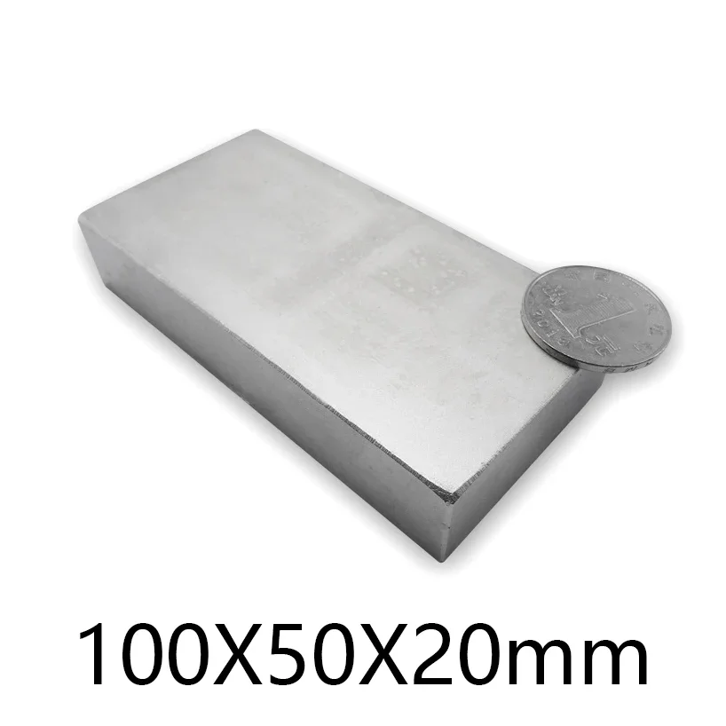 1pcs 100x50x20 NdFeB magnet holder 100x50x20mm Super strong neo neodymium magnet 100*50*20mm, 100mm x 50mm x 20mm magnets