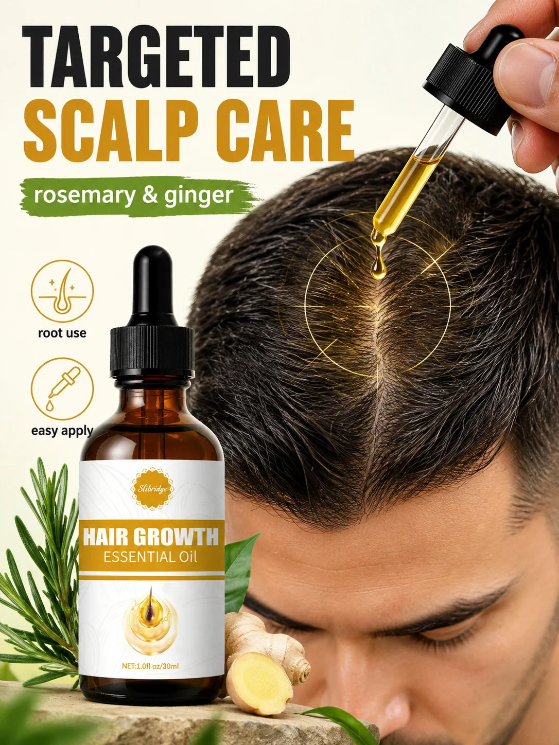 Hair Growth Serum Anti Hair Loss Regrowth Treatment Lightweight Non Greasy Nourish Scalp Strengthen Hair Roots for Men Women