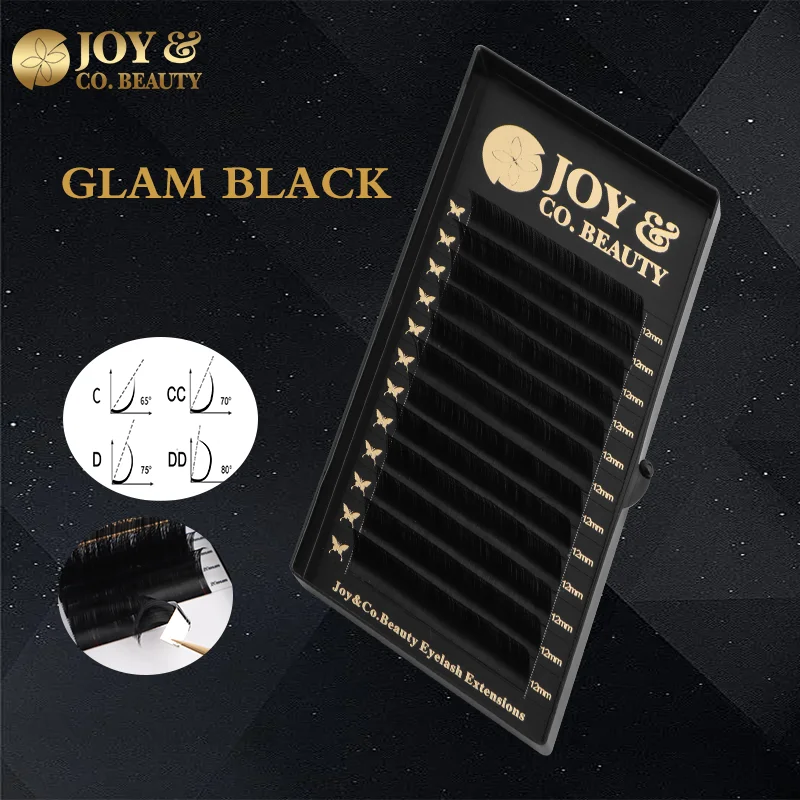 JoyCo Single Size 0.03-0.15mm Fake Lashes Eyelashes Extension False Mink Lashes Individual Salon Professional Makeup