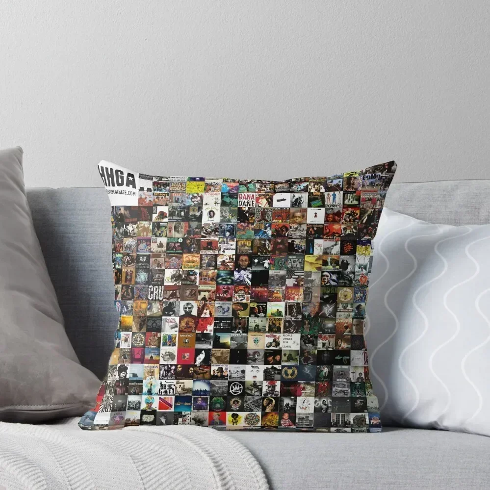 

BEST HIP HOP ALBUMS 1980 - 2019 Throw Pillow Christmas Covers Decorative Cushion Cover pillow