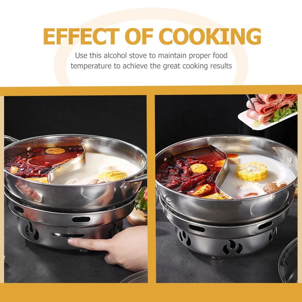 

Portable Camping Stove Outdoor Stainless Steel Mini Lightweight Burner Practical Cookware BBQ Picnic Anti Wind Hot Pot Furnace