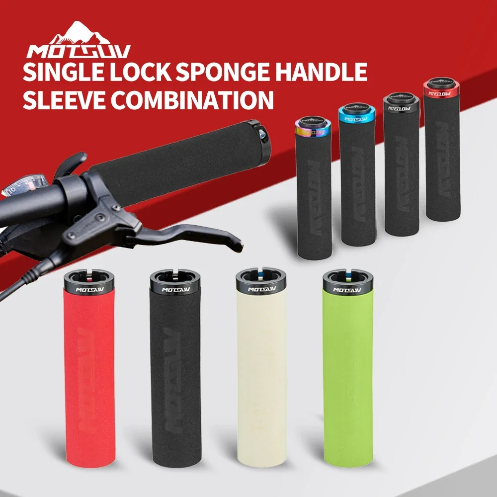 MOTSUV Mountain Bicycle Rubber Handle Grips Ultra Light MTB Bicycle Handle Anti slip Anti shock Comfortable Cycling part set