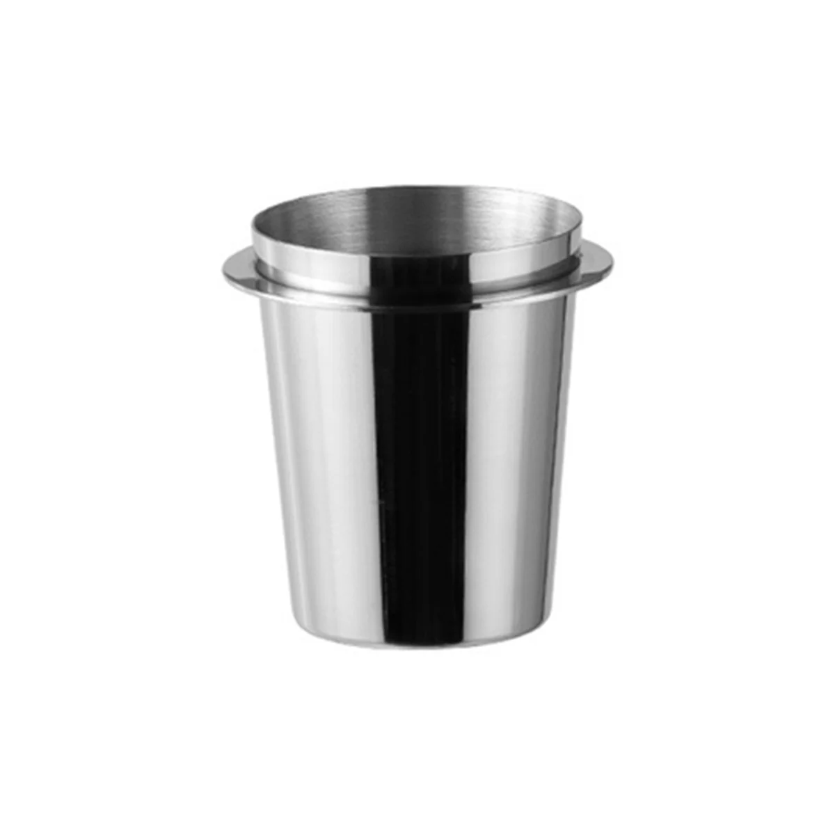 Silver 58mm Coffee Dosing Cup Stainless Steel Coffee Cup Transport Cup Stainless Steel Universal Powder Collector