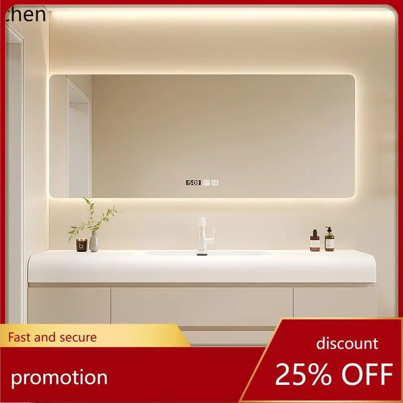 

HXL Washbasin Skin Feel Bathroom Cabinet Set Wash Basin Bathroom