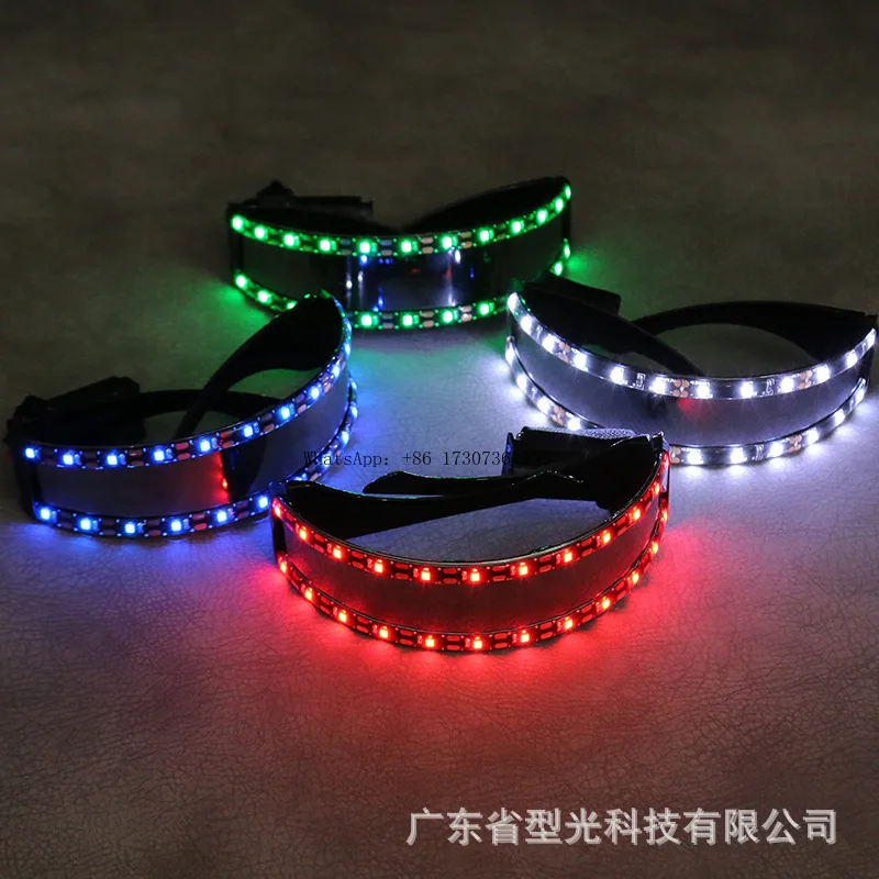 

Светодиодные светящиеся очки, белый свет, вечеринка, бар, музыкальный фестиваль, трансграничное танцевальное мелирование, встроенные очки, красный свет, синий свет K