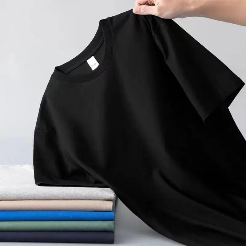 Versatile Solid Color Short Sleeve T-Shirt for Men & Women, Slim Fit Thin Fashion Summer Inner Top