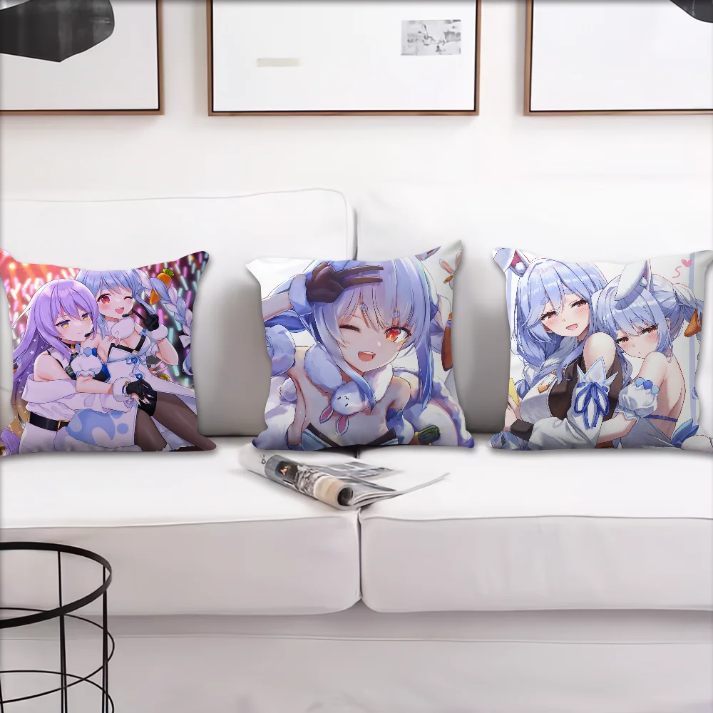 Anime cover Pillow Case Cushion Cute Room U-Usada Pekora Bedroom Sofa Living Backrest Car Characters Square Headboard