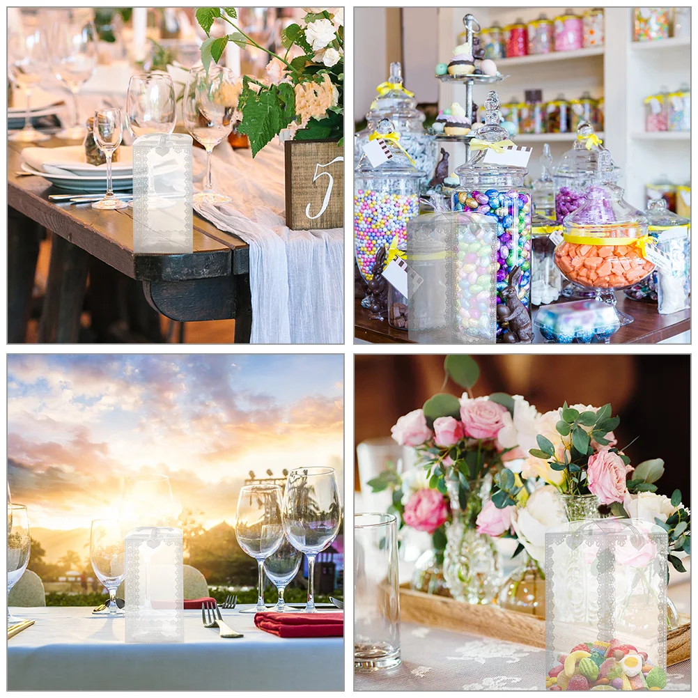 

24pcs Clear Candy Party Favor Storage Treat Containers Wedding Candy Holders Pvc Material Durable Transparent Gift Boxes For