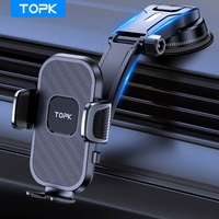 TOPK Gravity Car Phone Holder For iphone 11 12 Pro X 8 Universal Phone Holder Car Mount For Samsung Android Car Phone Stand