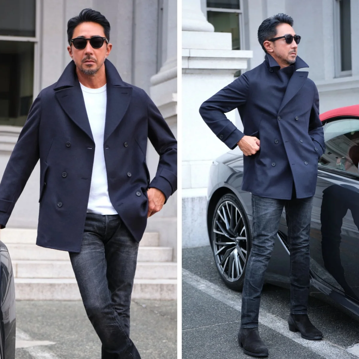 

Stylish Men Groom Suit 1Pce Double Breasted Long Sleeve Short Tailcoat Winter Warm Business Blazers Overcoat Customized