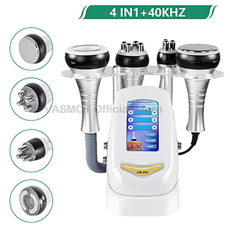 3/4IN1 40K Kavitation Ultraschall Körper Abnehmen Maschine RF Schönheit Gerät Gesichts Massager Haut Straffen Gesicht Heben Vakuum saug