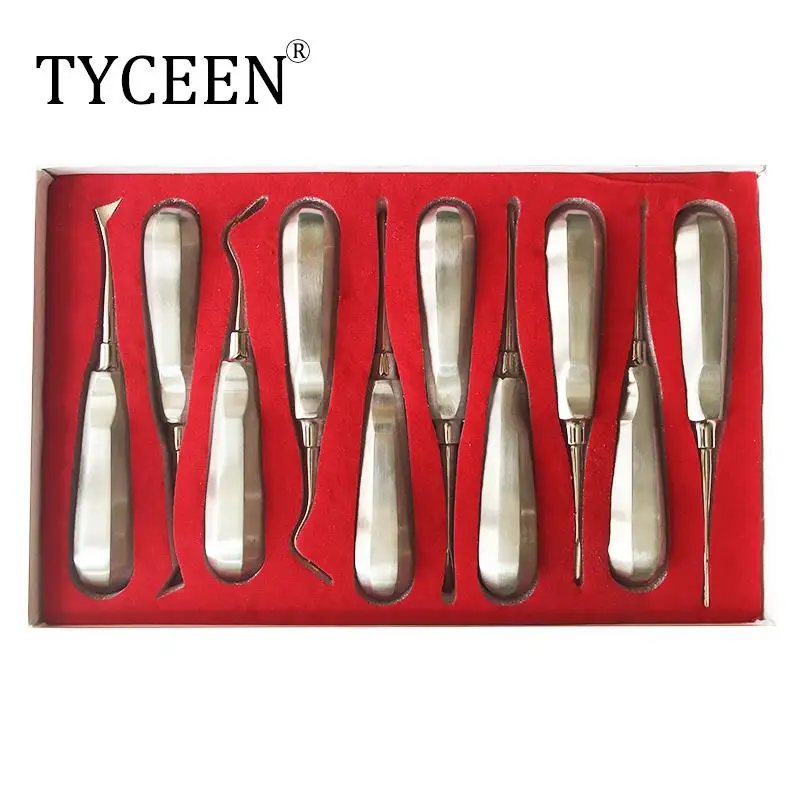 

Стоматологический лифт, 10 шт., фотоэлемент, нержавеющая сталь, изогнутый подъемник корней, Лифт, Стоматологический Хирургический Инструмент