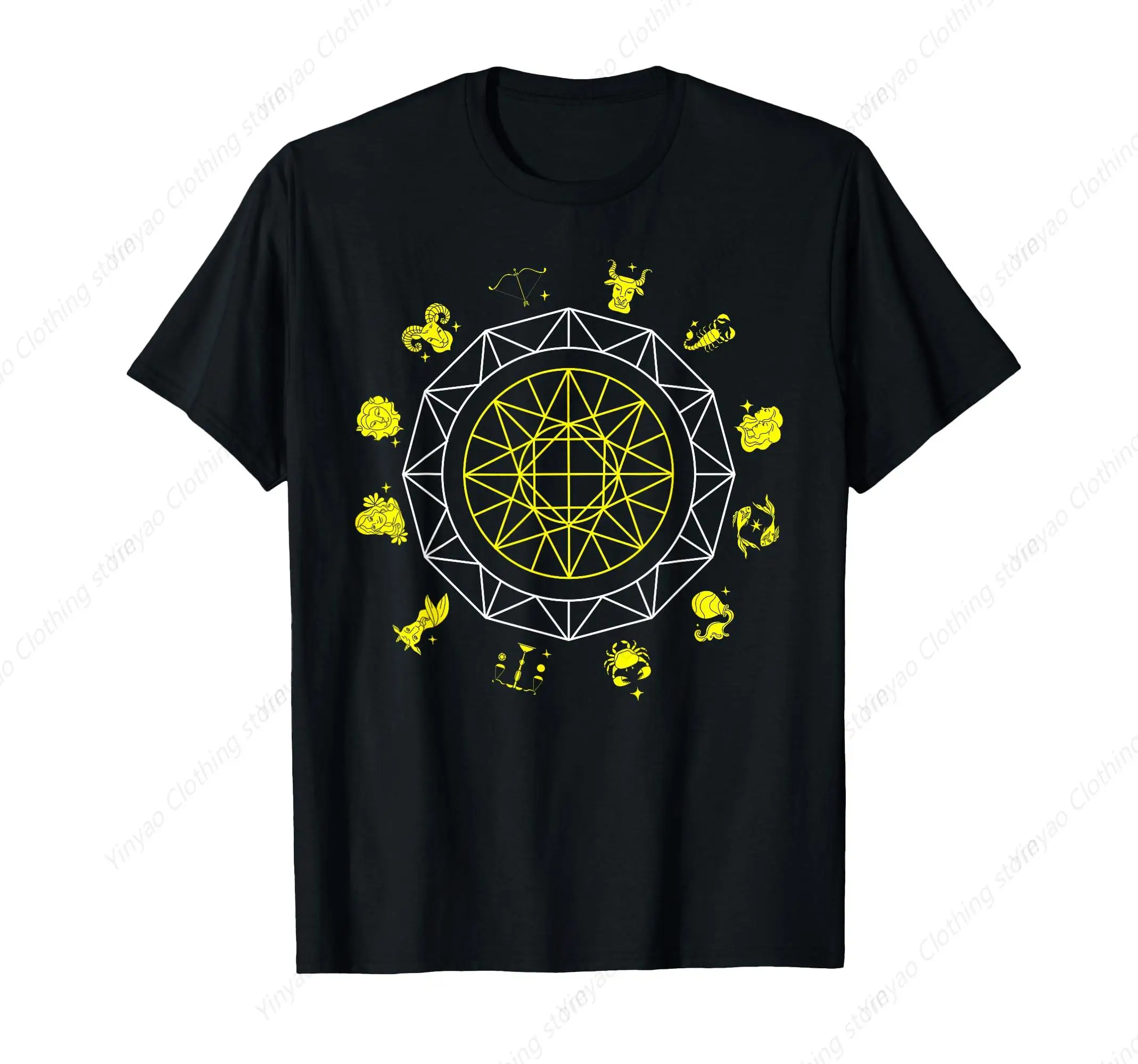 

Constellation Printed Shirt Fashionable And Cool Constellation Astronomical T-Shirt Pure Cotton Casual Short Sleeved Shirt