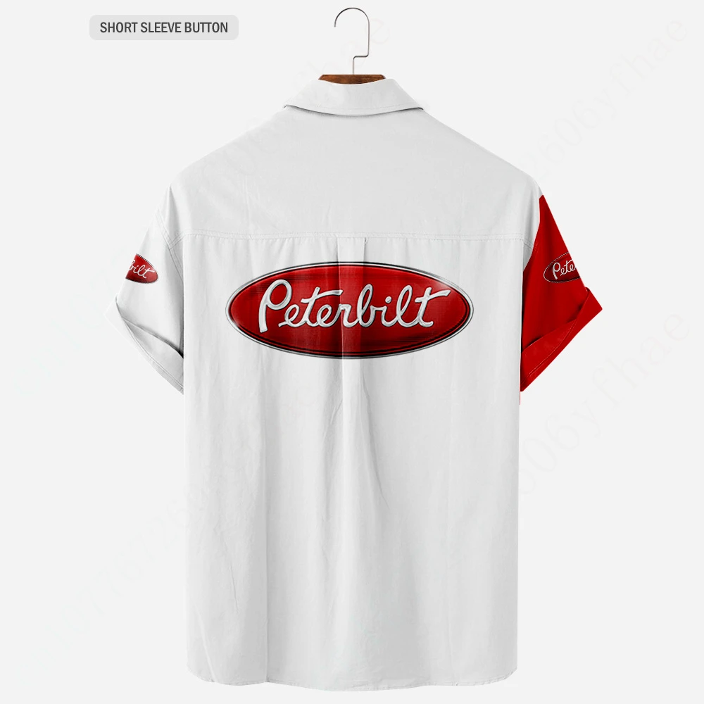 Peterbilt Shirts For Men Women Harajuku Luxury Button Cardigan Unisex Clothing Casual Shirts And Blouses Anime Oversized T-shirt