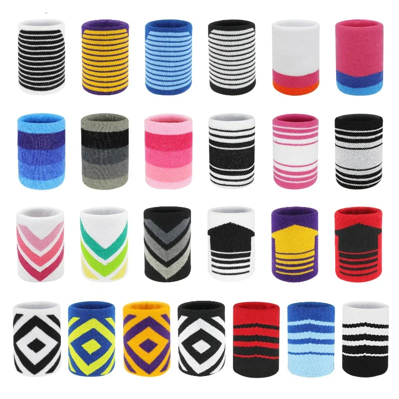 1Pc Colorful Polyester Cotton Unisex Sport Sweat Band Wrist Protector Gym Running Sports Safety Wrist Support Brace Wrap Bandage