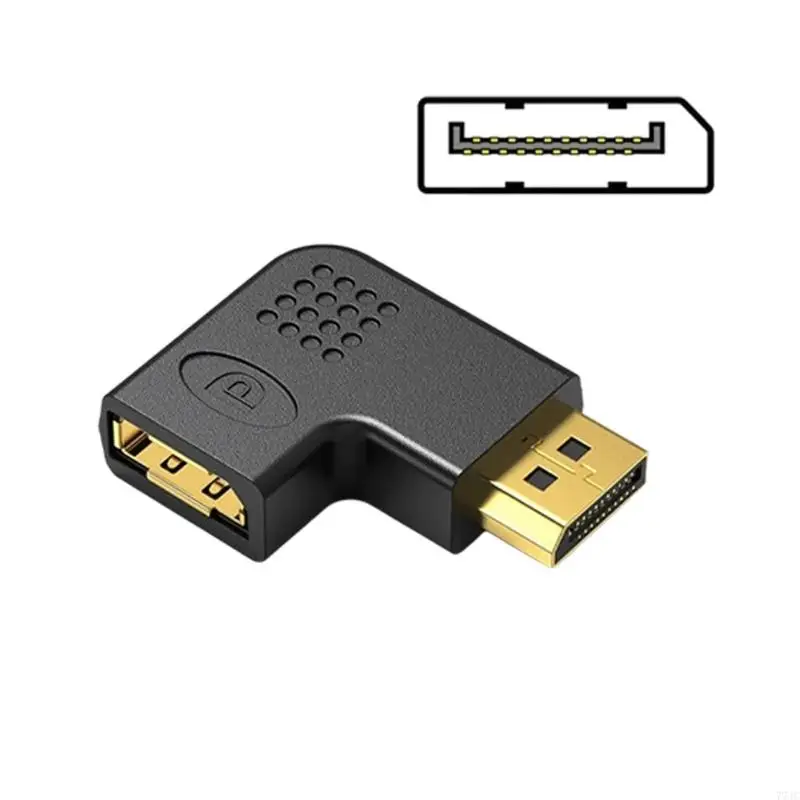 8K 90 Degree Right Angled  Male To Female Adapter Cable for Laptop Monitor Projectors Accessories 77JC