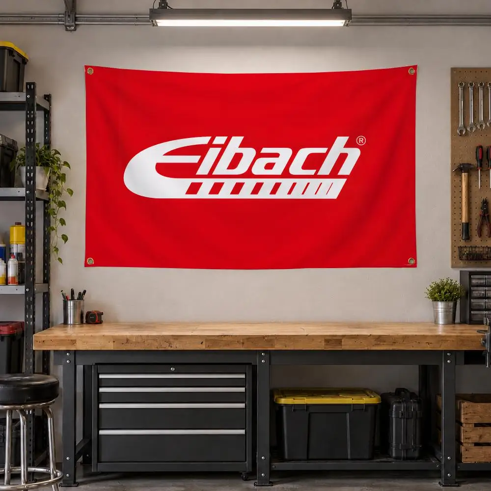 Eibach Lowering Springs Racing Flags Personalized Banner Flag Room Dorm Camping Picnic Garage Bar Outdoor Wall Decor