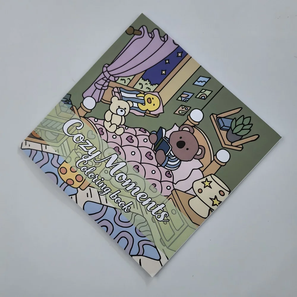 Cozy Moments Bold Easy Patterns Adult Coloring Book Cute Drawing Pages Perfect Gift for Birthday and Party
