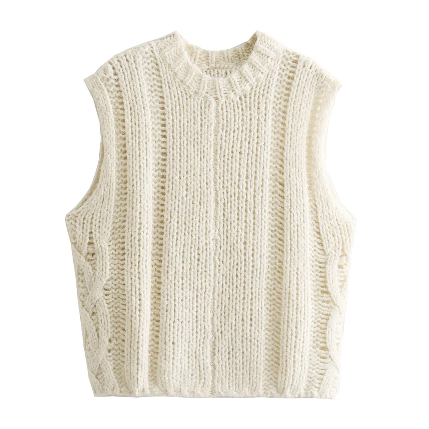 سترة بروتيل متماسكة مجوفة 2025 تصميم رقيق صيفي جديد بدون أكمام يمكن ارتداؤه في الخارج وفضفاض على الجزء الداخلي #1