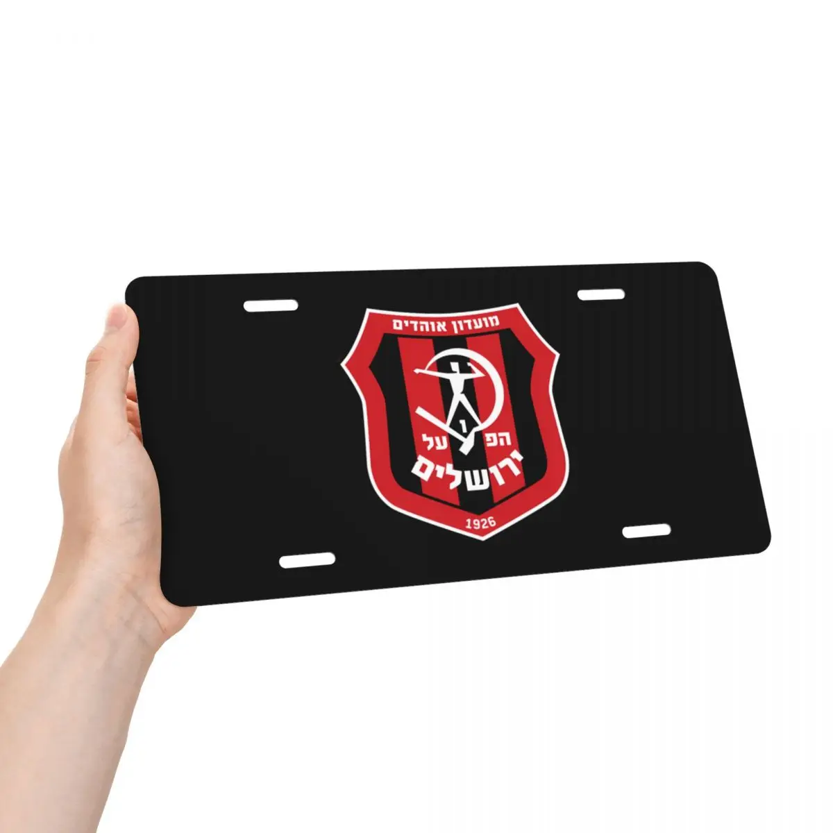 Hapoel Jerusalem FC License Plates Decoration Signs Metal Automotive Sign Car Front Auto Plate Tag Decor Stainless