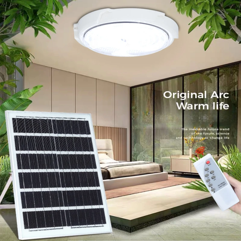 

60/500W LED Solar Ceiling Light Pendant Light Outdoor Indoor Solar-Power Lamp with Line Corridor Light for Garden Decoration Hot