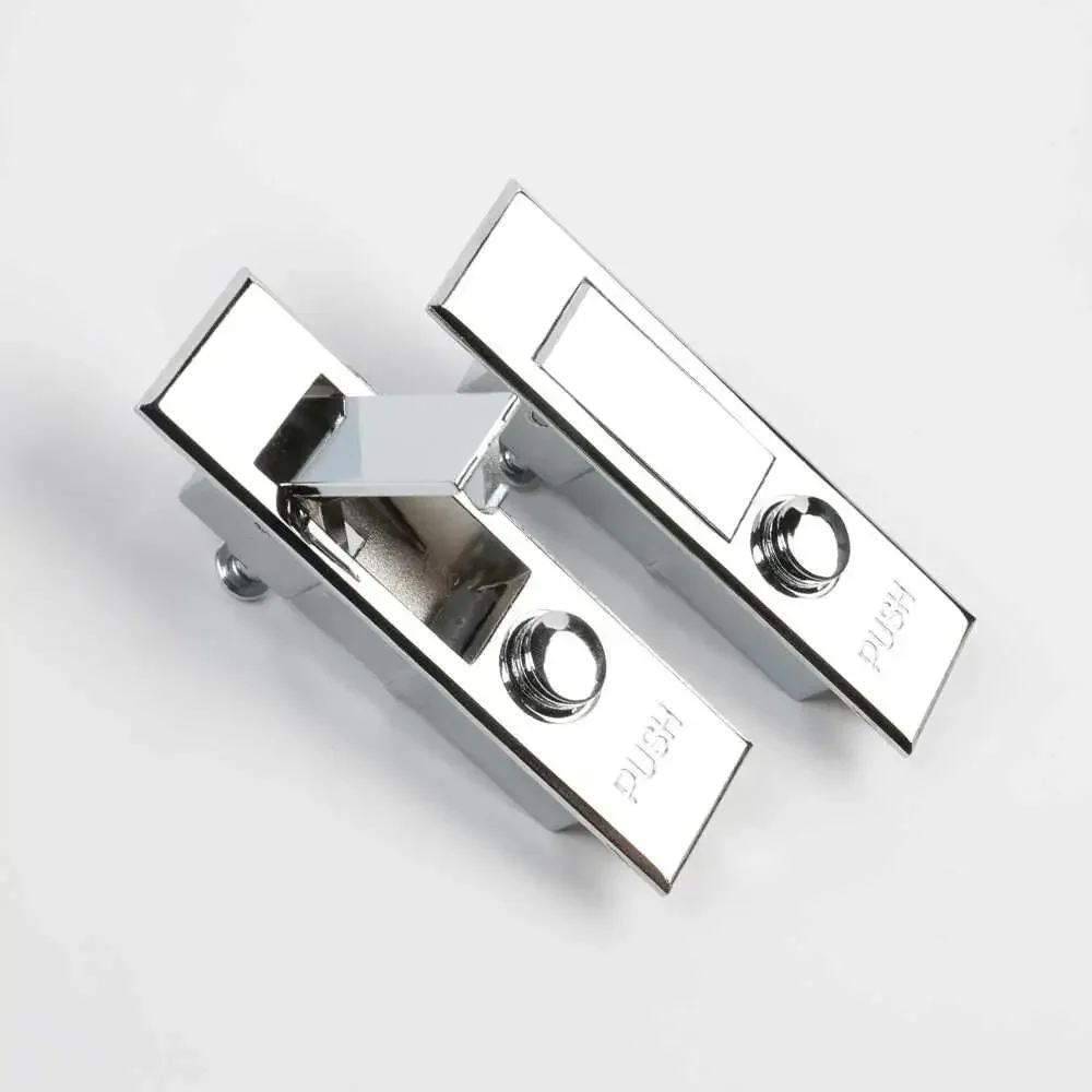 Electric cabinet door Plane lock Zinc alloy push button spring lock for Distribution box Industrial Machinery Equipment hardware