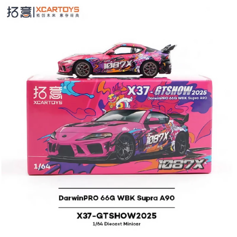 2025 1087X POP RACE 1:64 Toyota Supra A90 GTSHOW miniaturas a escala verdadera aleación Premium Diecast coche modelo vehículo coleccionable