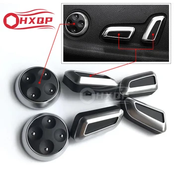 6 Stuks Abs Autostoel Aanpassing Knop Schakelaar Cover Knop Trim Decoratie Cover Voor Audi A3 A4 B8 A5 a6 C6 C7 A7 Q3 Q5 Accessoires