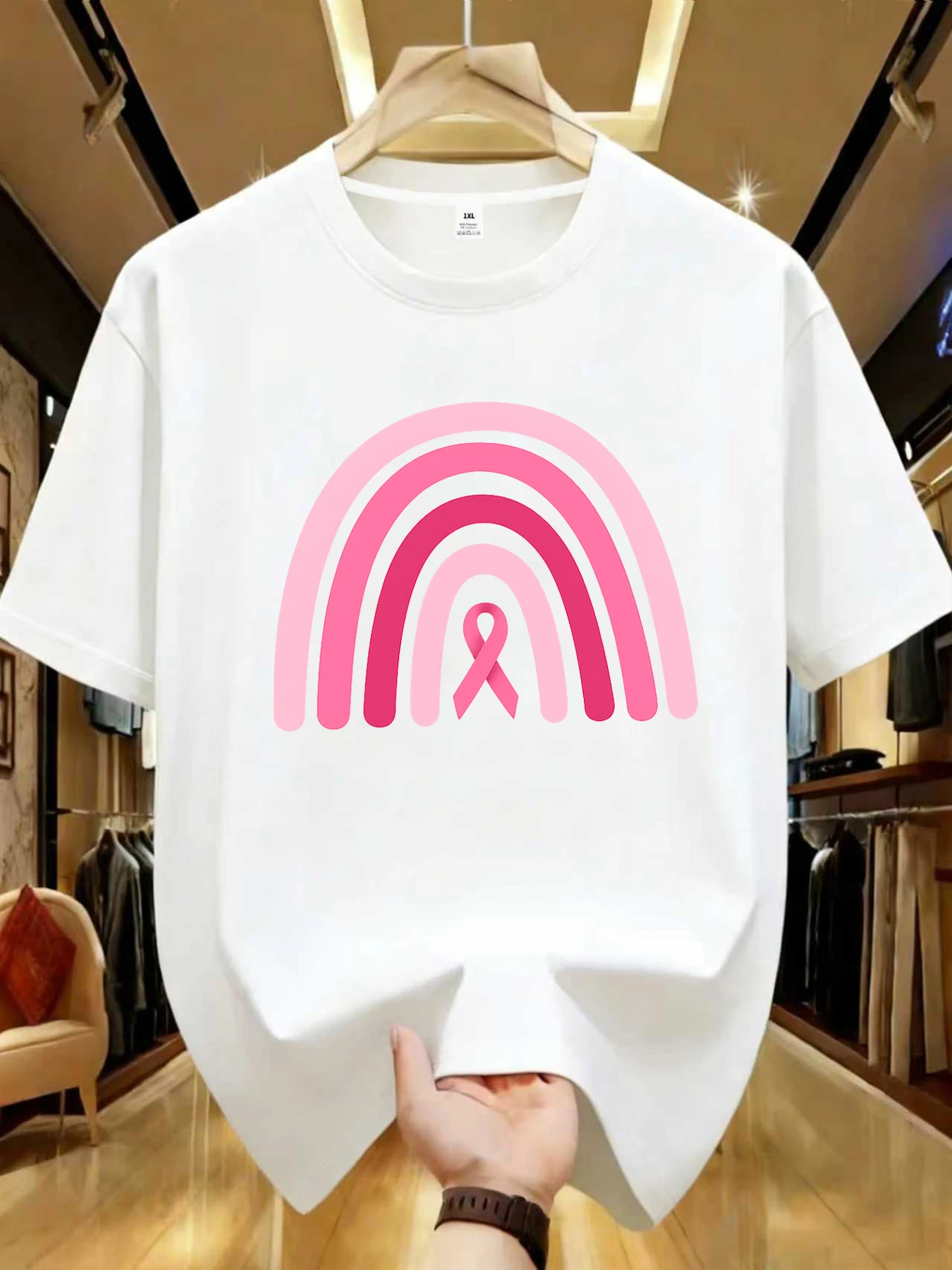 

【WDS01319】Creative pattern printed plus size women's round neck T-shirt summer casual short sleeved top street fashion versatile