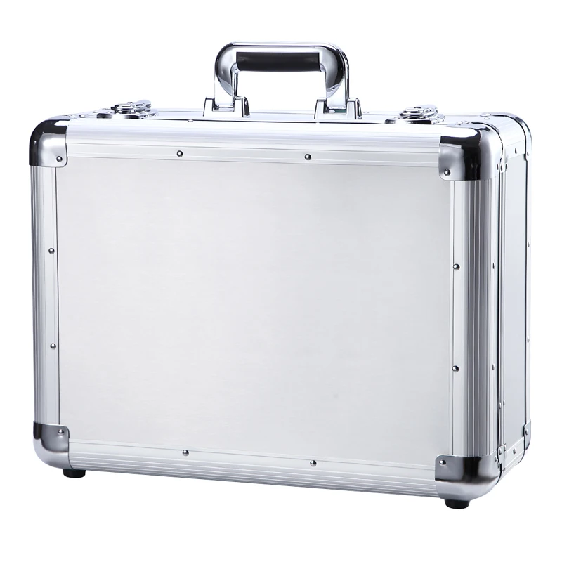 Thickened aluminum alloy large, metal storage with locking equipment, instrument and meter shock-proof suitcase