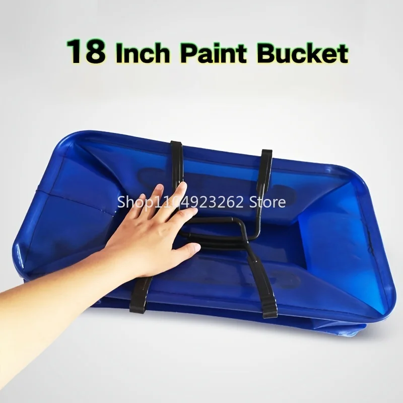 18-Inch Blue Plastic Paint Barrel with Tote Bag EVA Material Foldable Surface Paint Roller Tray