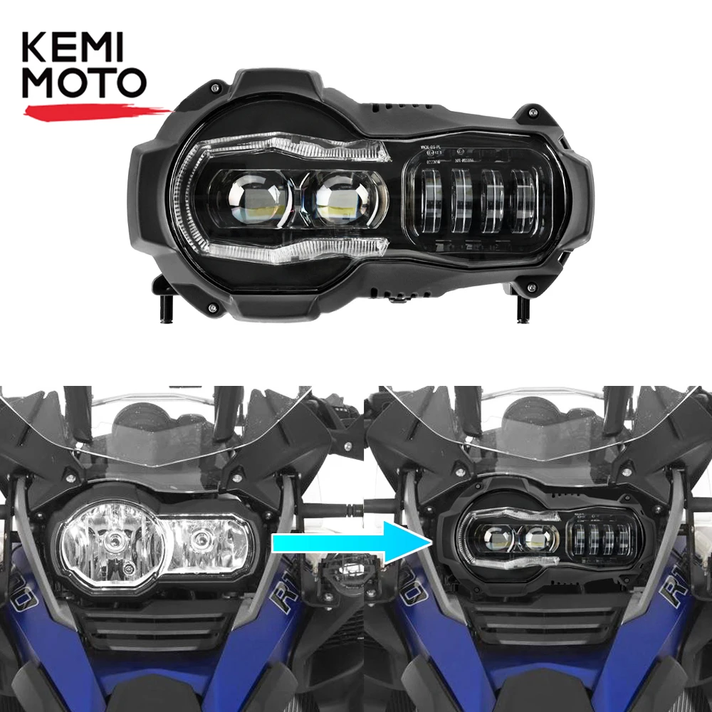 

New 2013-2018 R1200GS Motorcycle LED Front Headlights Assembly for BMW R1200GS R 1200GS 1200 ADV Adventure Headlamp Lights