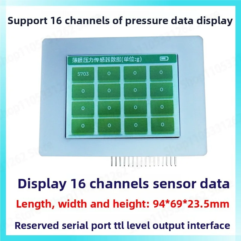 Thin Film Pressure Sensor Data Collection Board 16 Channel Wireless Host Computer Waveform Display Save Number
