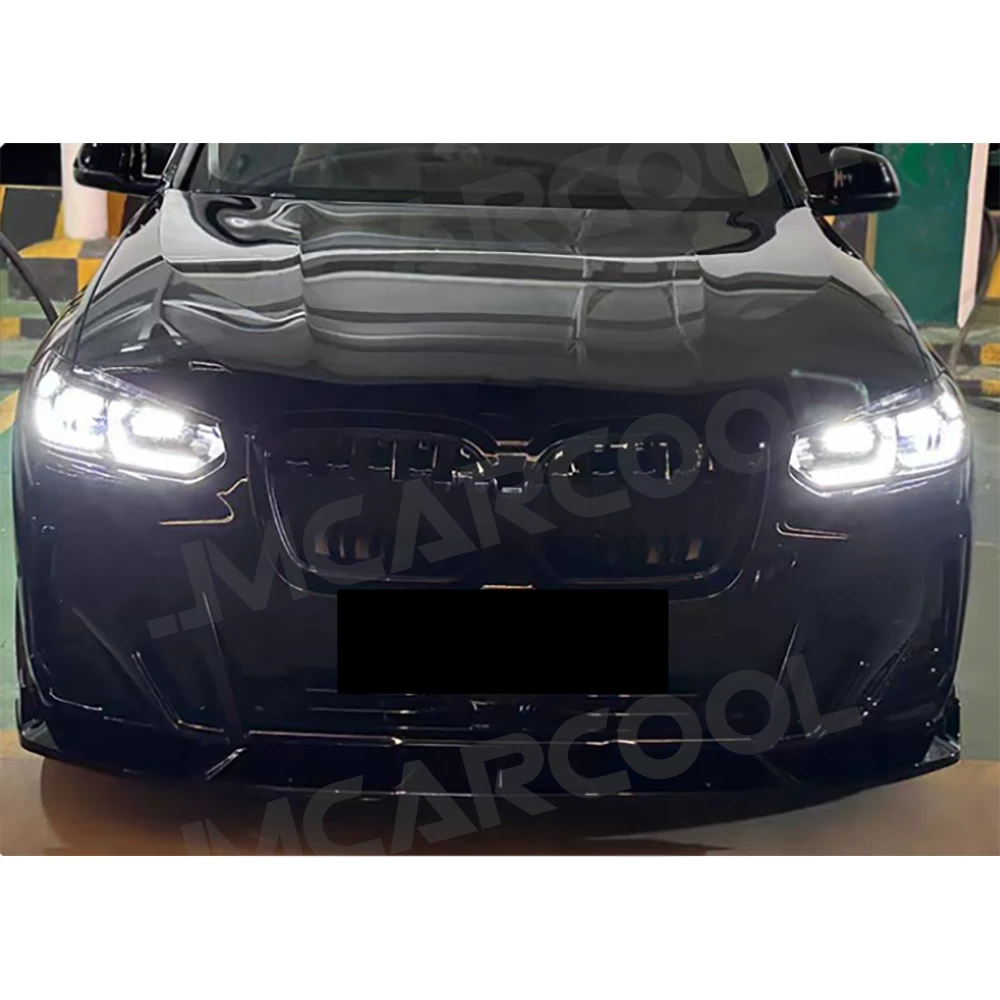 

JMCARCOOL Front Lip for BMW ix3 2022+ Bumper Chin Spoiler Side Splitters Flaps Bumper Extension Cover Body Kits