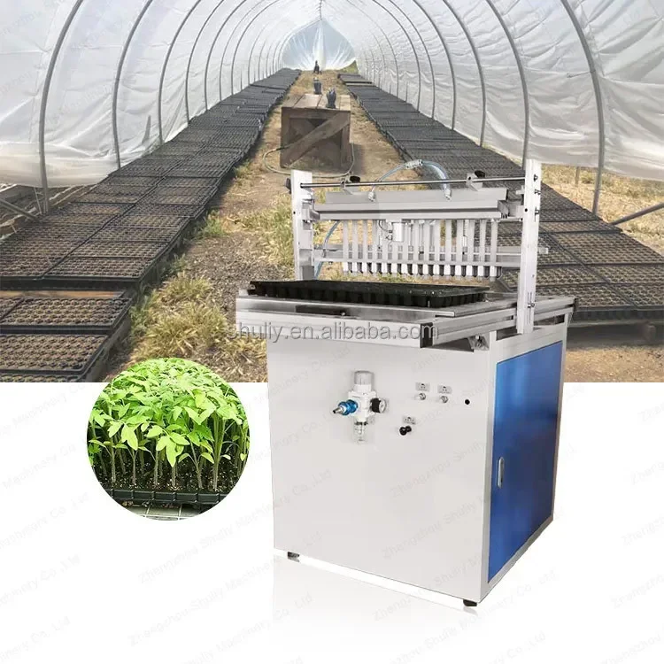 semi automatic vegetable tray nursery seedling seeder seed planting machine