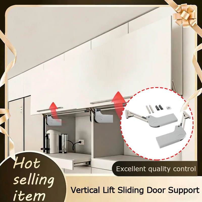Cabinet Door Vertical Flip Up Slide Support Rod With Hydraulic Buffer Gas Spring Random Stop Soft Close Hardware Fittings