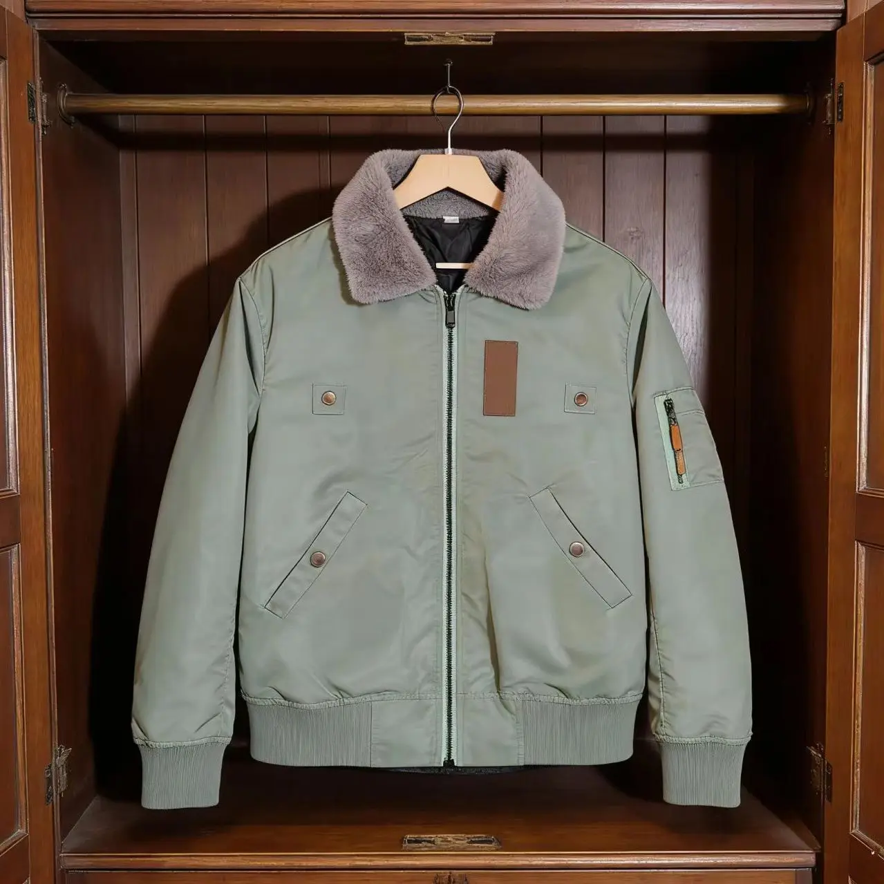 

Легкая повседневная хлопковая куртка для мужчин с воротником-стойкой и тонким дизайном, универсальная, из полиэфирного волокна, теплая, молодежная, модная