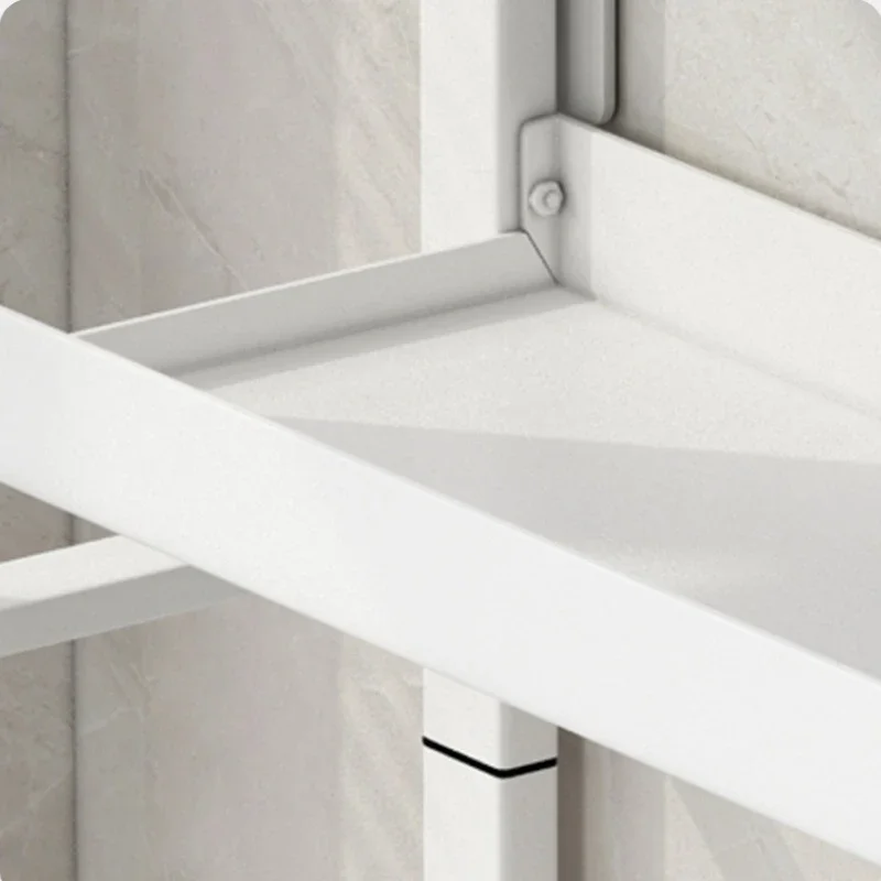 Armoire de Rangement Spacieuse avec Étagère Réglable, Finition Blanche, Économiseur d'Espace