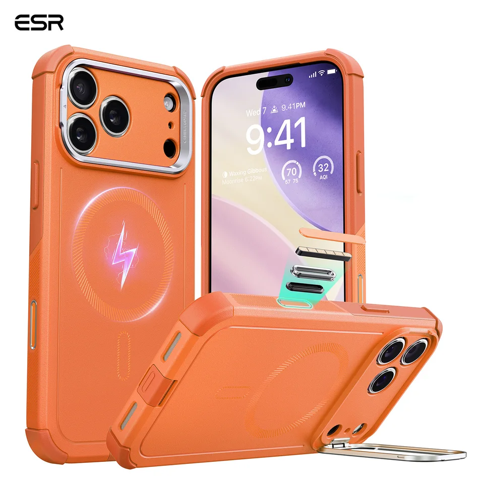 ESR for iPhone 17 Pro Magnetic Phone Cover Military-Grade Case with Stash  Stand for iPhone 17 Pro Max&17 Air&17 Air&16 Pro Max - AliExpress 202192403