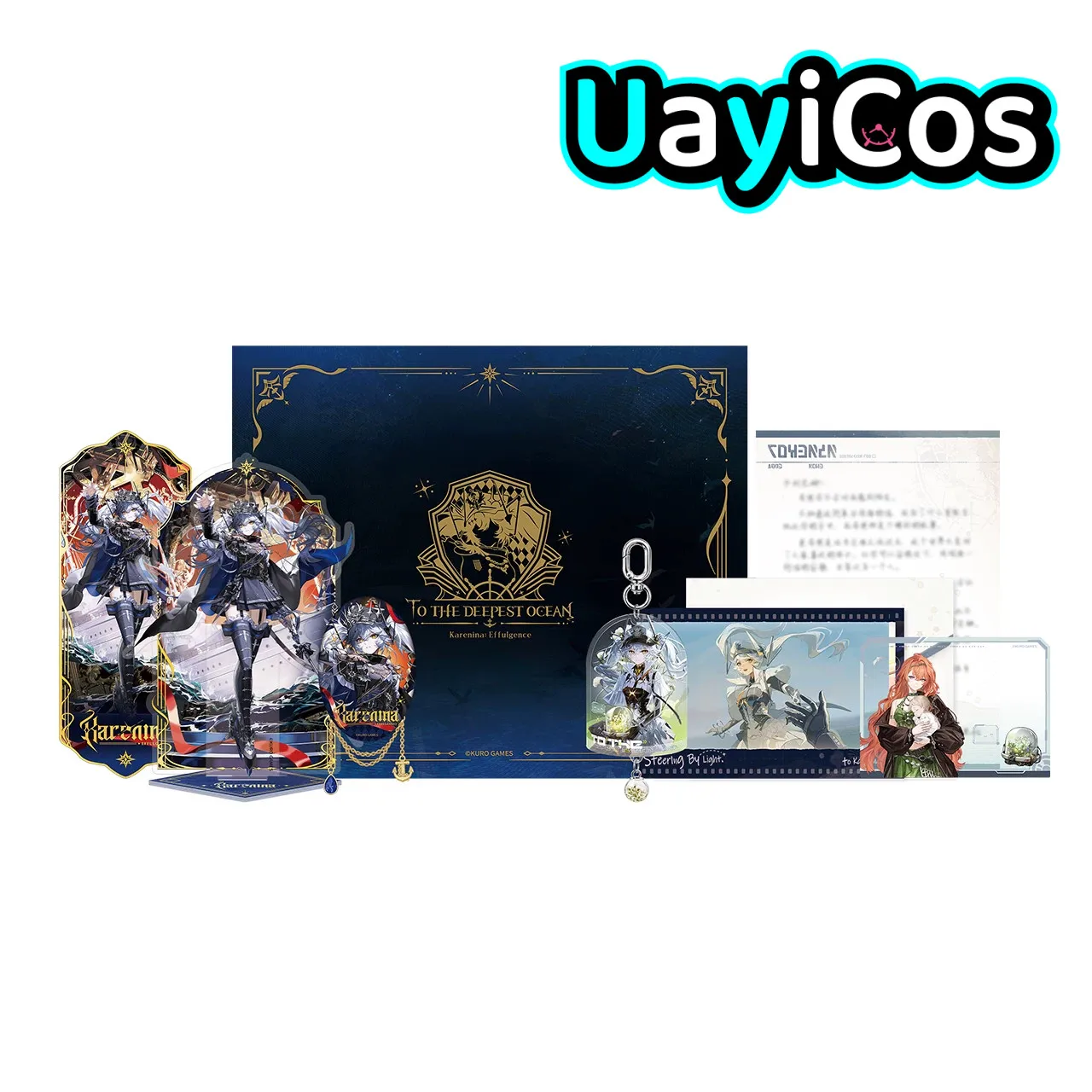 officiel-punishing-gray-raven-karenina-pendentif-fleur-sechee-badge-support-ticket-laser-boite-cadeau-jeu-d'anime-voyage-vers-l'ocean-le-plus-profond