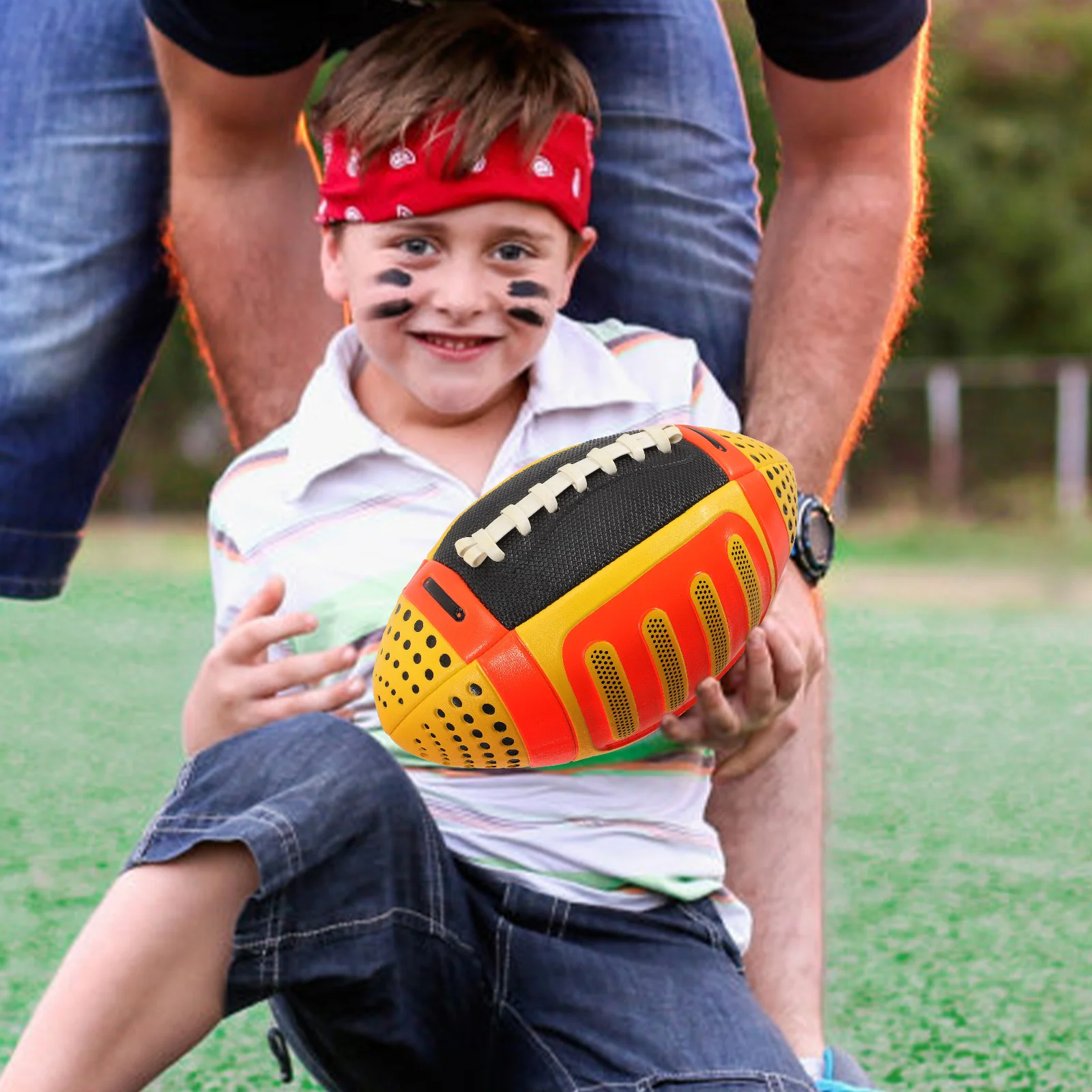 1pc Ball Elastic Pu Training Ball For Hand-Eye Coordination Rugby Outdoor School Sports Rugby