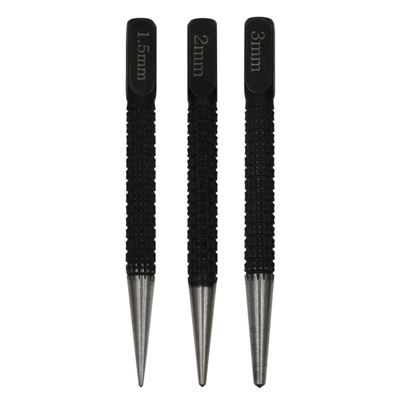 3 PCS Alloy Steel Center Punch เหล็ก Scriber Marke โลหะไม้เครื่องหมายเจาะเครื่องมือแกะสลัก Scribing Marker เครื่องมือ 1.5/2/3 มม.