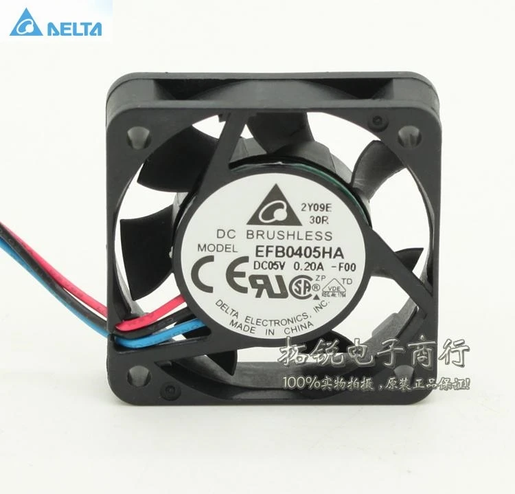 

for delta EFB0405HA 4010 4cm 40mm 40*40*10MM DC 5V 0.20A three wire speed cooling fan